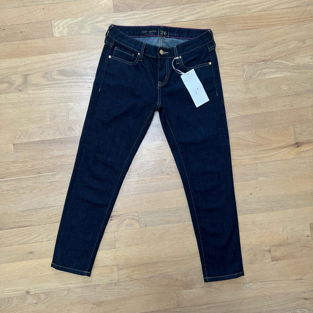 NWT Kate Spade Skinny Jeans Navy 26